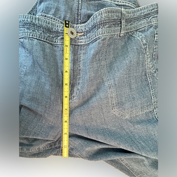 Tommy Hilfiger Chambray clam digger capris with ankle ties sz 14 - Picture 8 of 12
